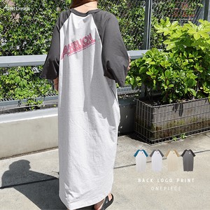 Casual Dress Color Palette T-Shirt Raglan One-piece Dress Short-Sleeve
