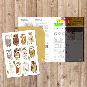 File Plastic Sleeve Owl Made in Japan