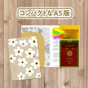 File Plastic Sleeve Flower Mini A5 Made in Japan