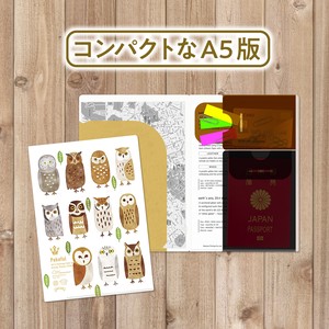 File Plastic Sleeve Mini A5 Owl Made in Japan