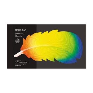 Memo Pad Rainbow Feather Made in Japan