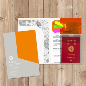 File Plastic Sleeve Bicolor A5 Orange Made in Japan