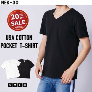 USAコットン無地ポケTシャツ