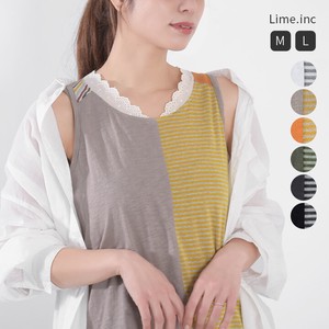 Tank Pullover Border Ladies Cut-and-sew