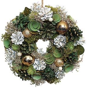 [2023クリスマス]彩か｜SAIKA Wreath Mintgreen Glitter S