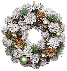 [2023クリスマス]彩か｜SAIKA Green Ball&White Wreath M