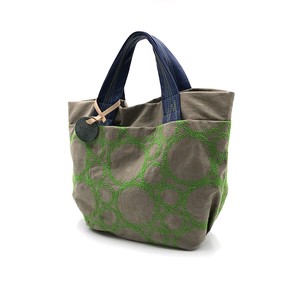 Tote Bag Cattle Leather Spring/Summer Cotton Embroidered 3-colors New Color Made in Japan