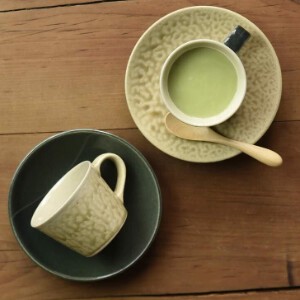 Mashiko ware Cup & Saucer Set Cafe Coffee Cup and Saucer Made in Japan