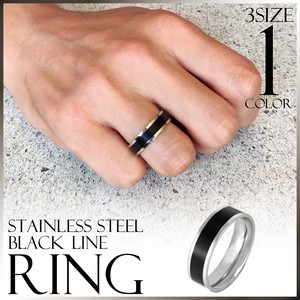 Stainless-Steel-Based Ring sliver Mini Stainless Steel black Men's Simple 2023 New