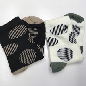 Crew Socks Design Socks Border Ladies'