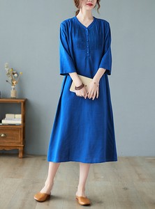 Casual Dress Plain Color Long Dress 3-colors