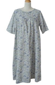 Loungewear Dress Pudding Floral Pattern Cotton One-piece Dress