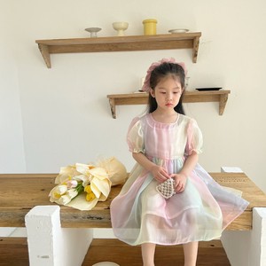 韓国スタイル　レインボーワンピース ベビー　新生児　キッズ　子供服
