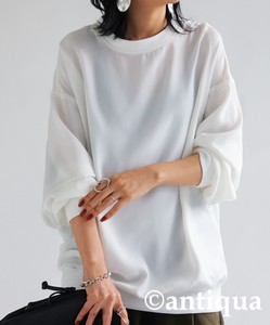 Antiqua Button Shirt/Blouse Long Sleeves Tops Ladies Switching