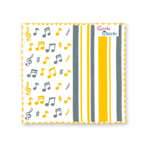 Gauze Handkerchief Music Note Made in Japan