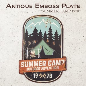 アンティークエンボスプレート "SUMMER CAMP 1978"