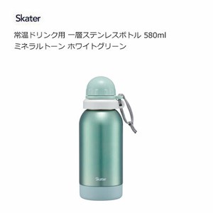 常温 水筒 一層ボトル 直飲み 580ml  ミネラルトーン ホワイトグリーン  スケーター  SSSC6