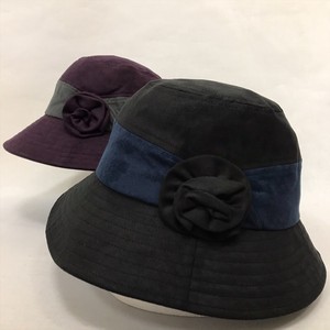 【秋冬帽子】2023秋冬婦人帽子　クロッシェ　花付き　レディース帽子