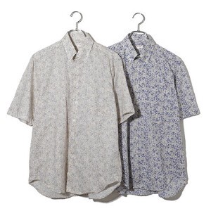 半袖カジュアルシャツ  花柄プリント　日本製