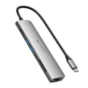 【Amazon販売不可】タイプCハブ　HyperDrive SLAB 7-in-1 USB-C 多機能ハブ