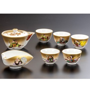 Kutani ware Japanese Teapot The Seven Deities Of Good Fortune