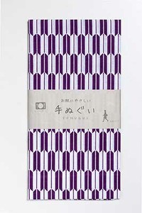 小紋柄　手ぬぐい 矢絣　紫