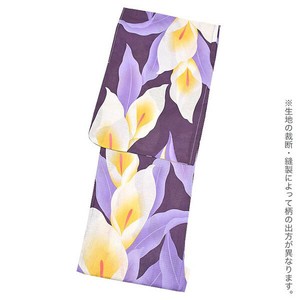 浴衣 女性 レディース 女性浴衣単品「紫色 カラーの花」 Fサイズ
