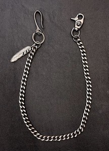 Wallet Chain Antique sliver Feather