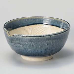 紺釉6寸片口すり鉢　　【日本製　陶器】