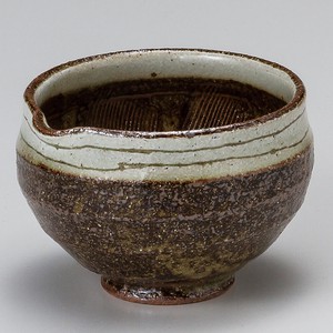 泥クシ彫り三.五寸丸片口スリ鉢　　【日本製　陶器】