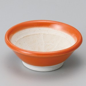 オレンジ2.5寸すり小鉢　　【日本製　陶器】