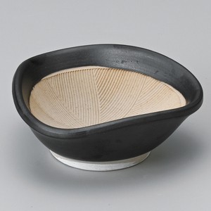 黒マット三角3.2スリ鉢　　【日本製　陶器】