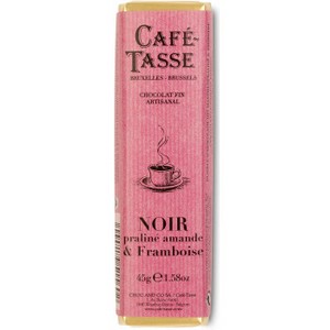 【CAFÉ TASSE】カフェタッセ アーモンドプラリネ＆ラズベリービター 45g チョコレートバー