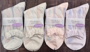Crew Socks Geometric Pattern Mesh Socks Ladies' Made in Japan