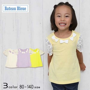 Kids' Short Sleeve T-shirt Lace Sleeve Ribbon