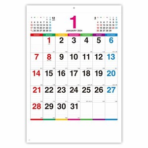 【新日本カレンダー】カレンダー 2024 カラーラインメモ（小）   NK8450