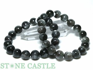 ☆高品質☆【天然石 ブレスレット】キャッツアイブラックプラチナサンストーン (3A) (約12〜12.5mm)