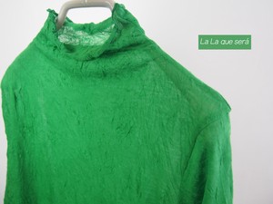 T-shirt Spring/Summer Mock Neck Washer 7/10 length New Color Made in Japan