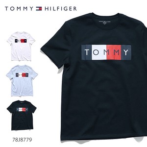 トミーヒルフィガー【TOMMY HILFIGER】78J8779 メンズ ロゴ プリント Tシャツ 半袖 クルーネック US規格