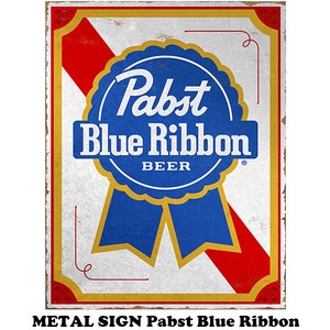 メタルサイン Pabst Blue Ribbon【パブスト ブリキ看板】