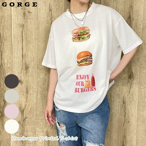 hamburgerプリントTシャツ