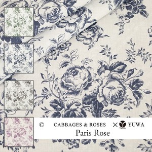有輪商店 YUWA シャーティング  "Paris Rose" [B:Blue] /生地 布 / CR829788
