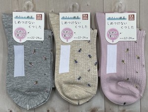 袜子 花卉图案 日本制造