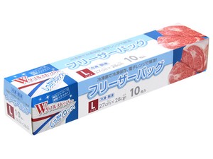 【冷凍保存に】Wストッパーフリーザーバッグ L 10枚