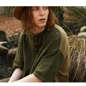 Alfred : Dual Layered Pullover Henry Neck T-Shirt　ガーゼ生地切り返しTシャツ　日本製