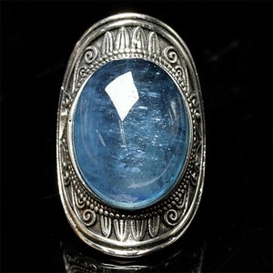 Aquamarine/Coral Ring
