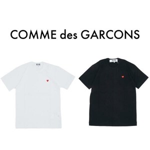 COMME des GARCONS(コムデギャルソン) AZ-T304 MEN T-SHIRT WITH SMALL RED HEART