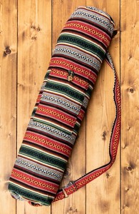 [ジッパータイプ]ネパール織り布のヨガマットバッグ