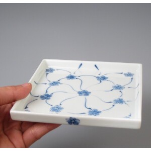 Small Plate Arita ware Seigaiha 14cm Made in Japan