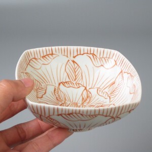 Side Dish Bowl Red Arita ware Made in Japan